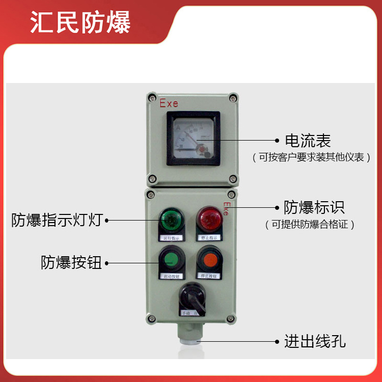安徽匯民防爆電氣有限公司帶儀表防爆操作柱